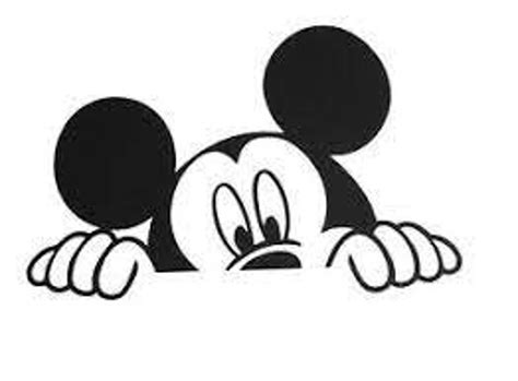 Mickey Mouse Peek A Boo Decal Mickey Mouse Winking Peek A Boo Etsy