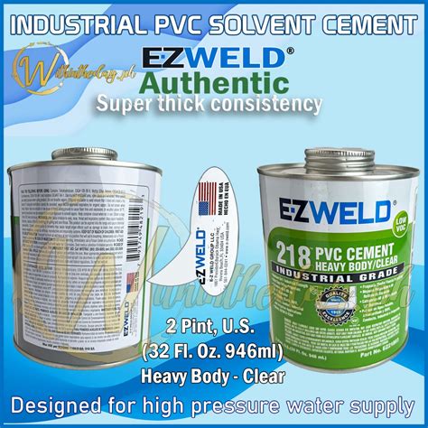 Ez Weld Original Industrial Grade Pvc Cement Solvent Glue Potable Water