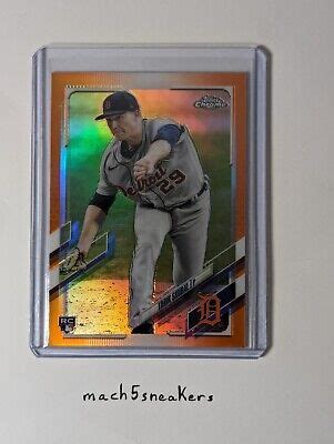 Topps Chrome Tarik Skubal Orange Refractor Rookie Rc Detroit