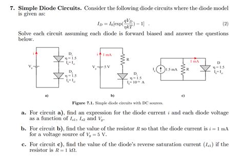 Solved Simple Diode Circuits Consider The Following Chegg