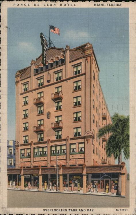 Ponce De Leon Hotel Miami, FL Curt Teich Postcard