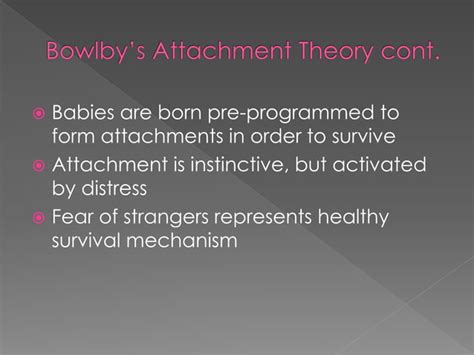 Bowlbys Attachment Theory Ppt