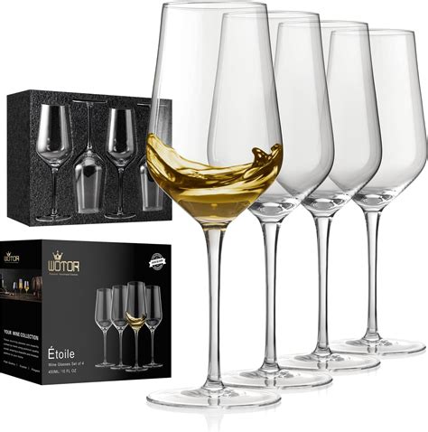 Wine Glasses Set Of 4 15oz Elegant Wine Glass T Set Modern Long Stem Crystal