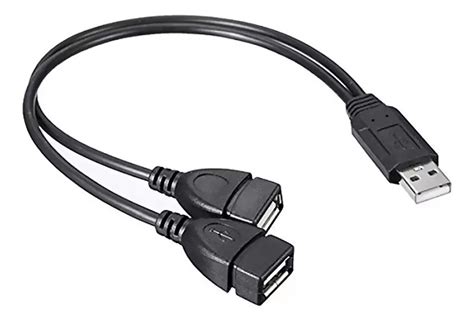 Cabo Usb Duas Saídas 1 Macho P 2 Portas Fêmea Duplo Splitter