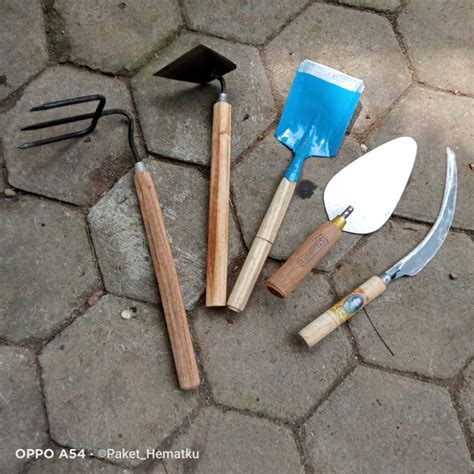 Jual Satu Set Peralatan Berkebun Cangkul Garuk Mini Murah Isi 5 Pcs