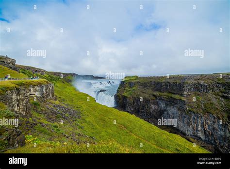 Gulfoss Golden Falls Stock Photo Alamy