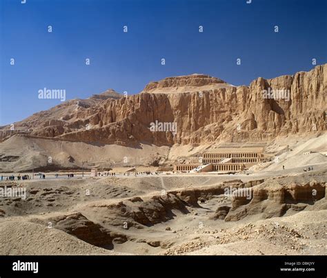 Tempio Della Regina Hatshepsut Deir El Bahari Luxor Egitto Foto Stock