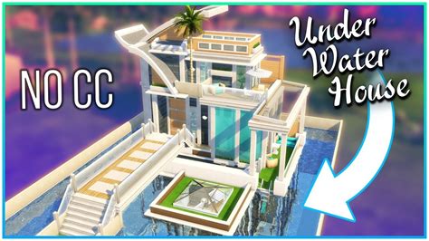 Sims 4 Speed Build Tiny Underwater Mansion Kate Emerald Youtube