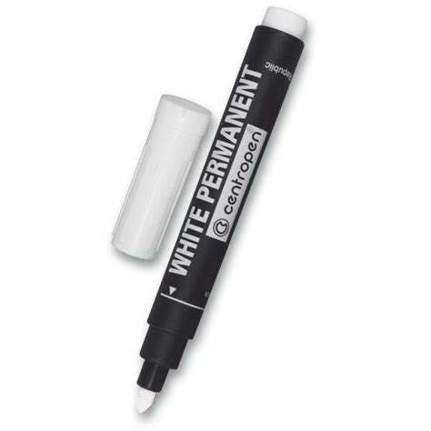 Marker Permanent Centropen 8586 Varf 2 5 Mm Alb 10 Bucati Set