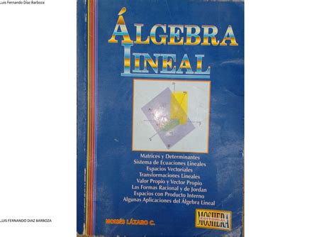 Solution Libro Elemental Algebra Lineal De Moises Lazaro Studypool