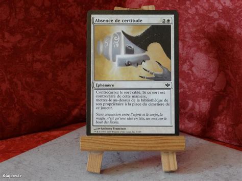 Carte Magic The Gathering Absence De Certitude Igopherfr