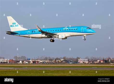 KLM Cityhopper Embraer E175STD With Registration PH EXJ Approaching The