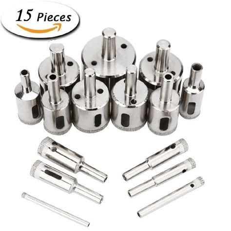 15pcs Diamond Hole Saw Drill Bit Set Diamond Hole SAW Drill BIT FOR ...