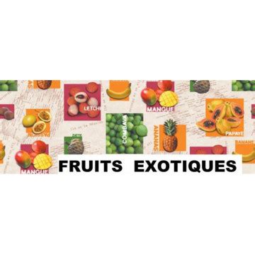 TOILE CIREE FRUITS EXOTIQUES ROULEAU 20M