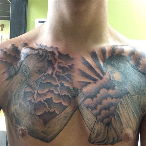 Aggregate 66+ heaven and hell chest tattoos latest - in.cdgdbentre