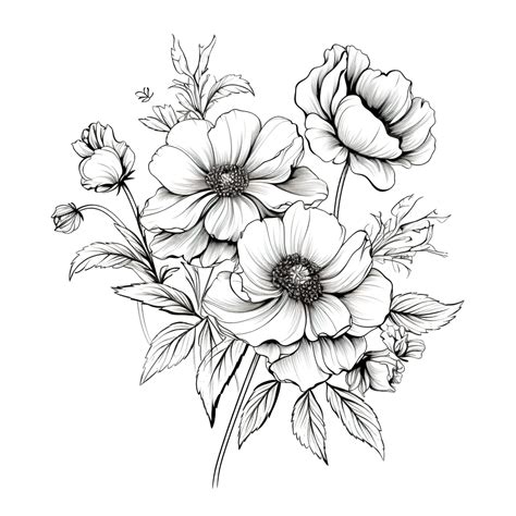 flower element  art illustration flower drawing rat drawing