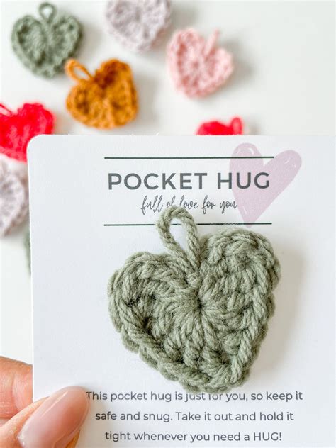 POCKET HUG HEART SET OF THREE In 2024 Small Crochet Gifts Hug