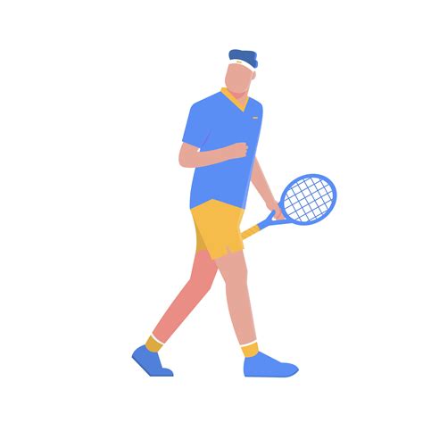 tennis player, cartoon tennis player in action and motion 26977364 PNG