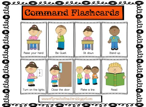 Esl Efl Preschool Teachers Commands Teaching Language Arts Classroom