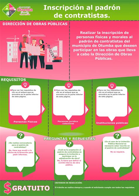 Inscripción al padrón de contratistas