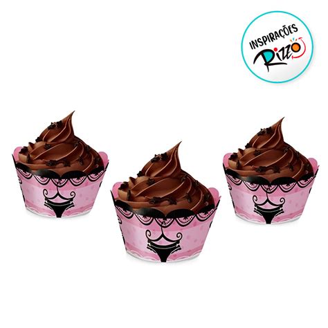 Mini Wrap para Cupcake Lingerie unidades Cromus Rizzo Rizzo Balões