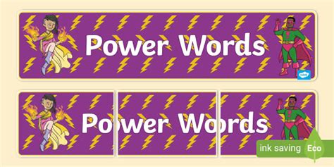 Power Words Display Banner Professor Feito Twinkl