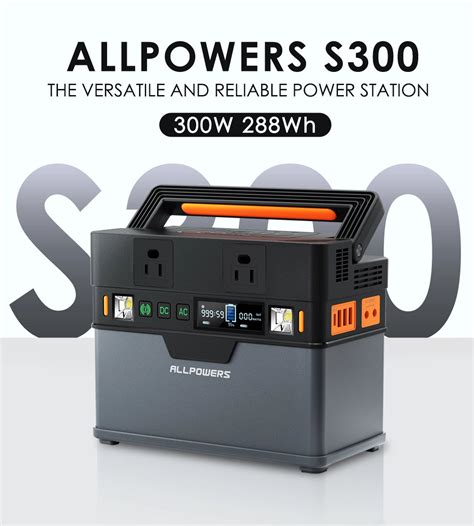 Allpowers S300 Solar Generators Portable Power Station 300w 288wh With Sp012 Solar Panels