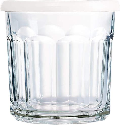 Luminarc Arc International Working Storage Jar Dof Glass With White Lid 14 Ounce Set Of 4