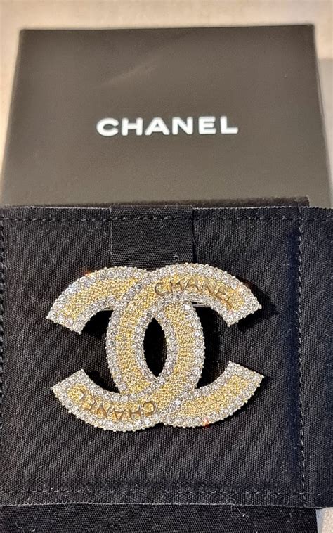 Proantic Chanel Broche M Tal Dor Et Cristal