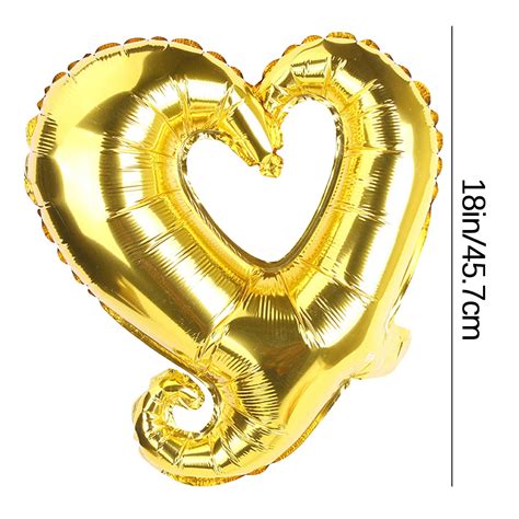 Xeovhv 4pc 18 Inch Heart Balloon Hollow Heart Shaped Balloon Large