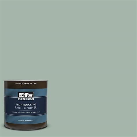 Behr Ultra Qt E Smokey Slate Satin Enamel Exterior Paint