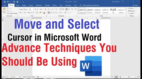 How To Move And Select Cursor In Microsoft Word YouTube