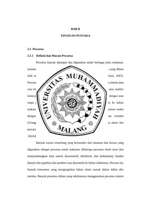 PDF BAB II TINJAUAN PUSTAKA 2 1 Pewarna Definisi Dan Macam Eprints