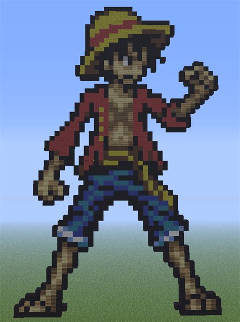 Monkey D Luffy Pixel Art