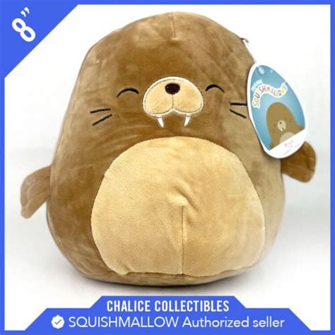 Squishmallows Original Kellytoy Plush Sealife Squad Bruce The Walrus 8