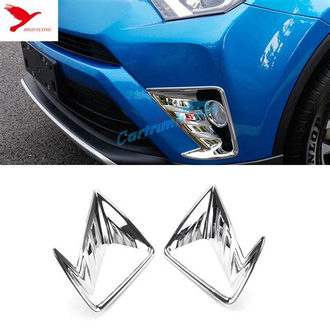 Buy ABS Chrome Front Fog Light Fog Lamp Cover Trim 2pcs For TOYOTA RAV4