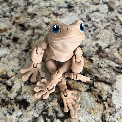 3D Printed Flexible Wiggly And Jiggly Chunky Toad Fidget Toy In