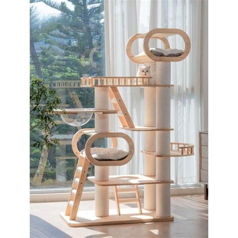 Large Wooden Tree Tower for Cat