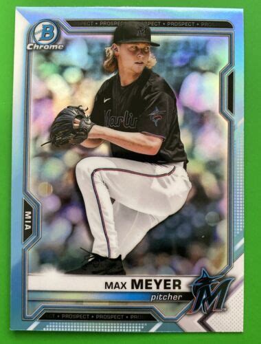 Max Meyer 2021 Bowman Draft Chrome Sky Blue Refractor BDC 99 Miami