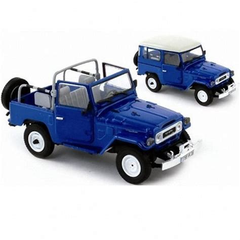 Miniature Toyota Land Cruiser Bj Bleu Toit Blanc Francis