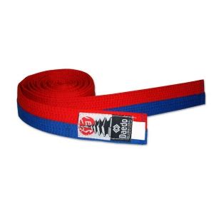 CEINTURE BLEUE ROUGE PIQUEE SARL AJI SPORT