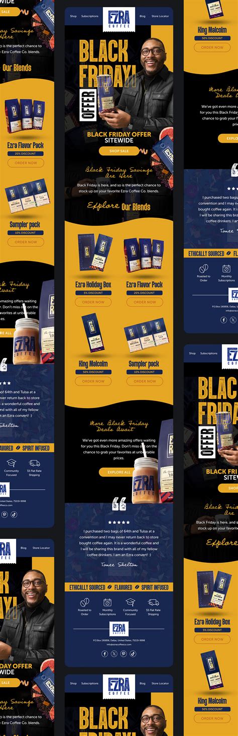 email marketing template design | klaviyo layout :: Behance