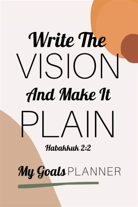 Buy My Goals Planner Write The Vision And Make It Plain Habakkuk