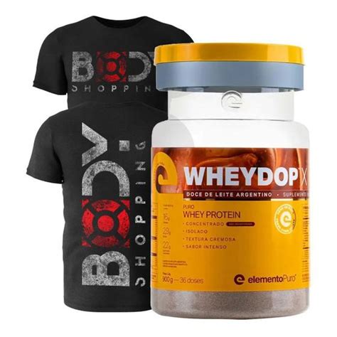 Whey Protein Wheydop X 900g Camiseta Esportiva Exg Elemento Puro