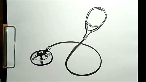 How To Draw Stethoscope In Easy Steps Youtube