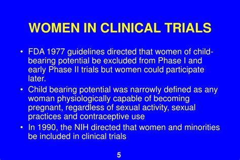 Ppt Gender Differences In Clinical Research Powerpoint Presentation