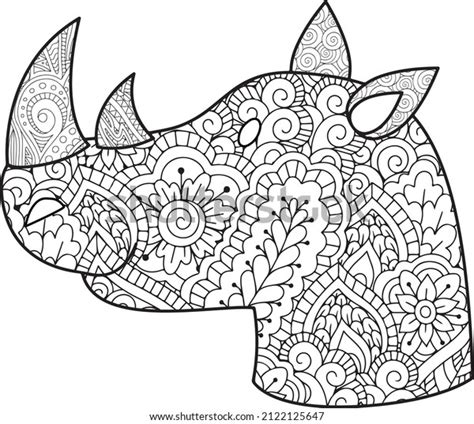 Animal Face Coloring Page Face Outline Stock Vector (Royalty Free ...