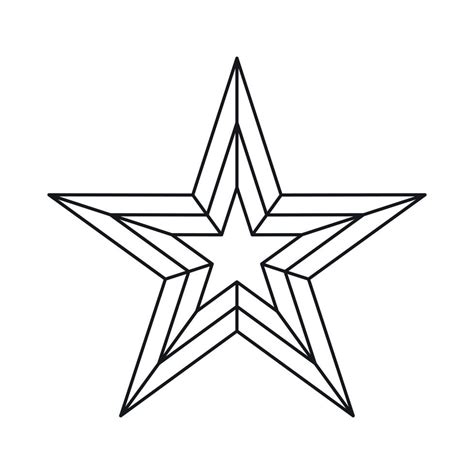 Star icon, outline style 14414185 Vector Art at Vecteezy