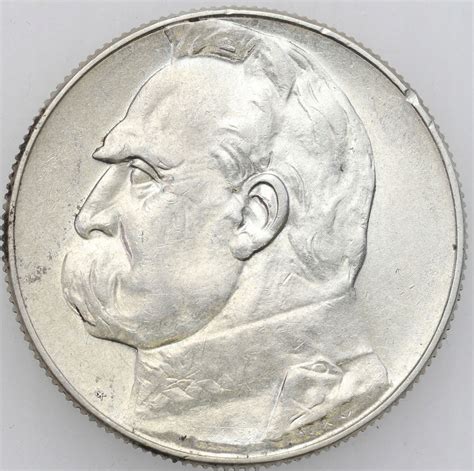 II RP 5 złotych 1938 Piłsudski RZADSZE archiwum niemczyk pl