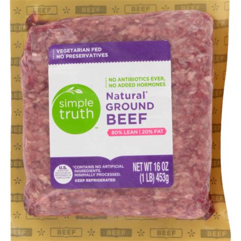 Simple Truth™ 80 Lean Natural Ground Beef 1 Lb Ralphs